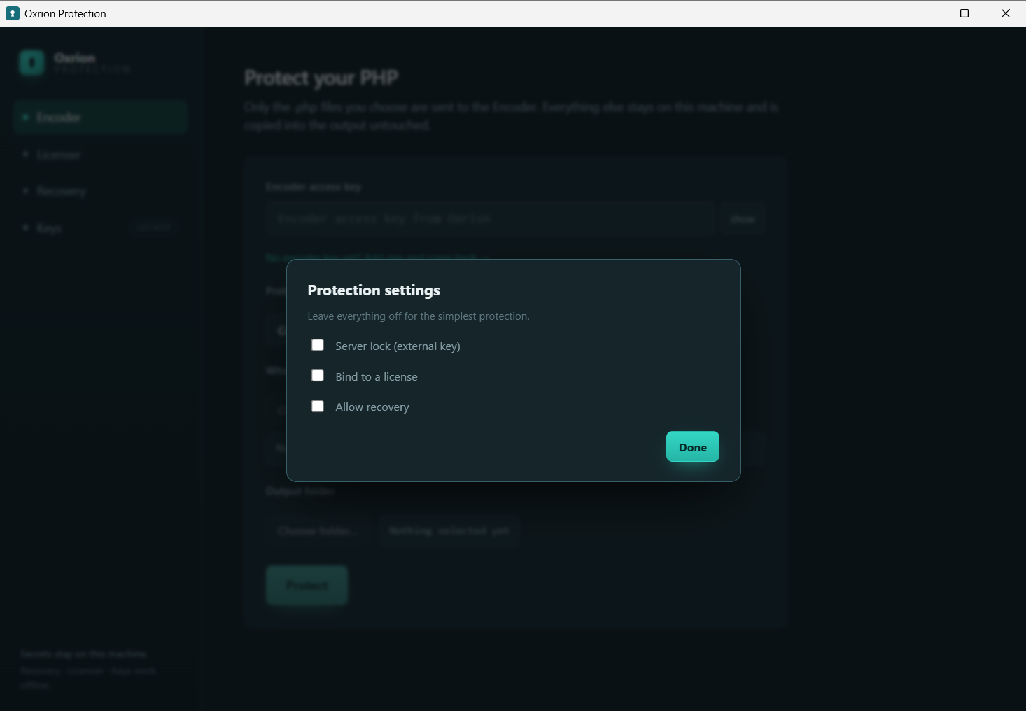 Configure